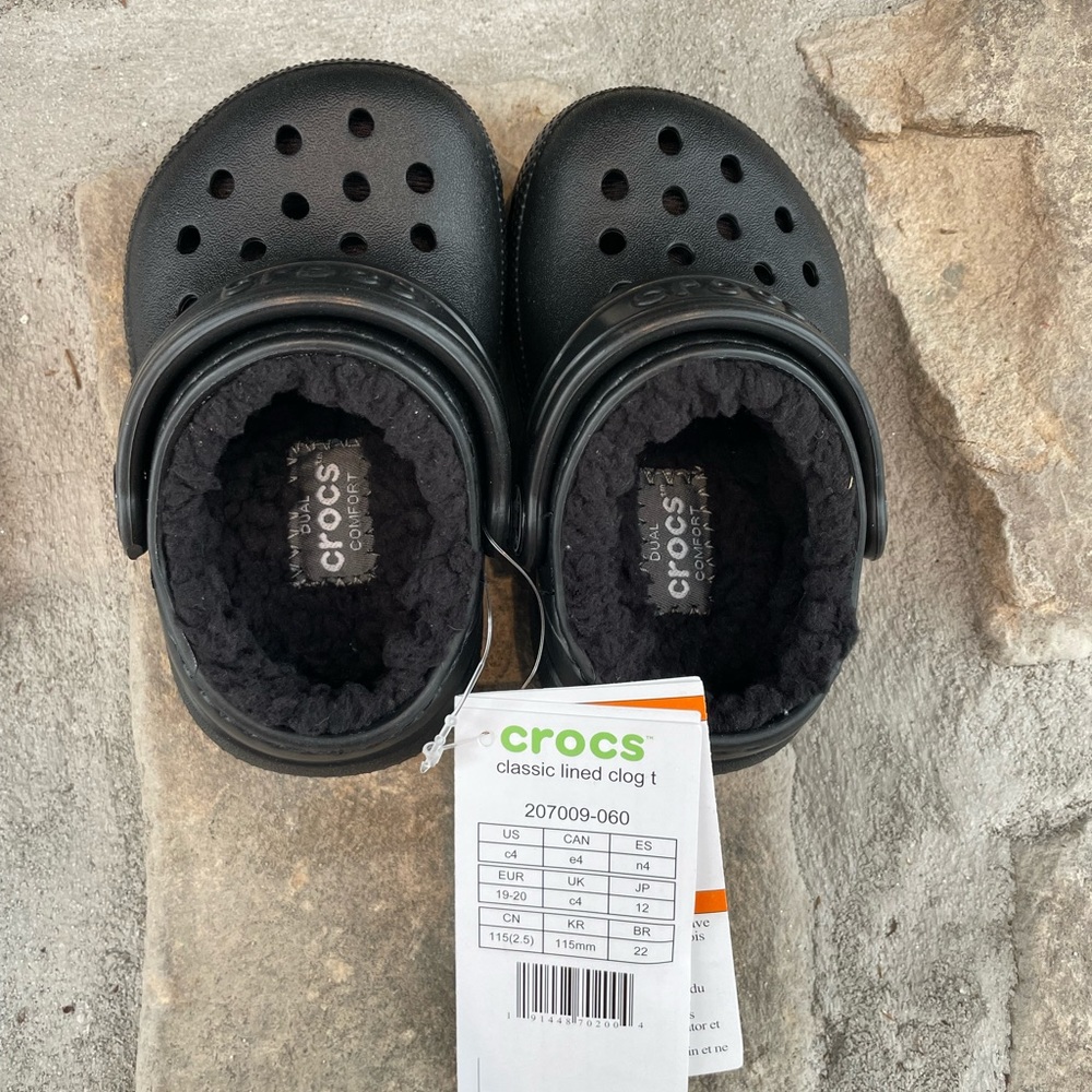 Toddler Fur Lined Crocs